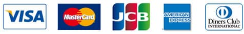 VISA・MasterCard・JCB・American Express・Diners
